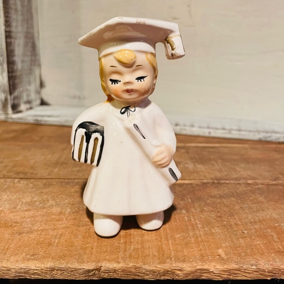 Vintage Accents Vintage Kitschy Ceramic Graduate Girl Figurine